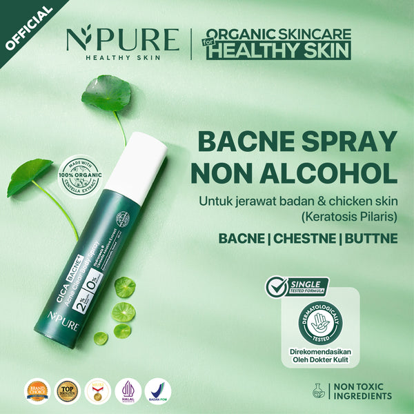 NPURE Bacne Spray Untuk Jerawat Punggung & Badan