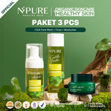 NPURE Paket Face Wash + Toner Cica 150ml + Cica Moisturizer (Cica / Acne Series)