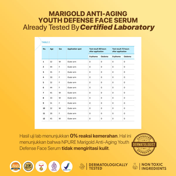 NPURE MARIGOLD ANTI-AGING YOUTH DEFENSE FACE SERUM