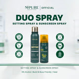 NPURE Duo Spray Protection - Bundling Sunscreen Spray & Setting Spray