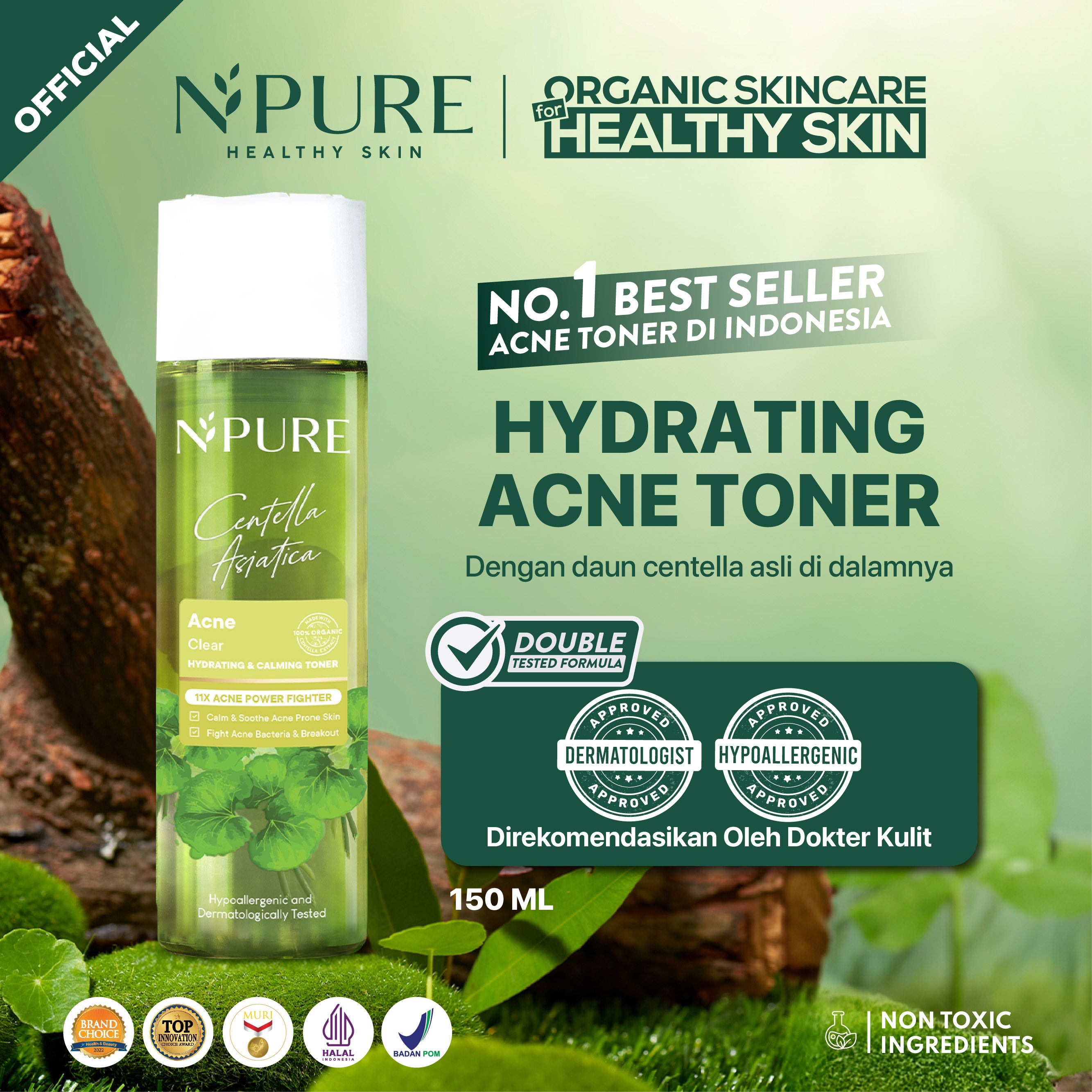 NPURE Cica Centella Asiatica Face Toner