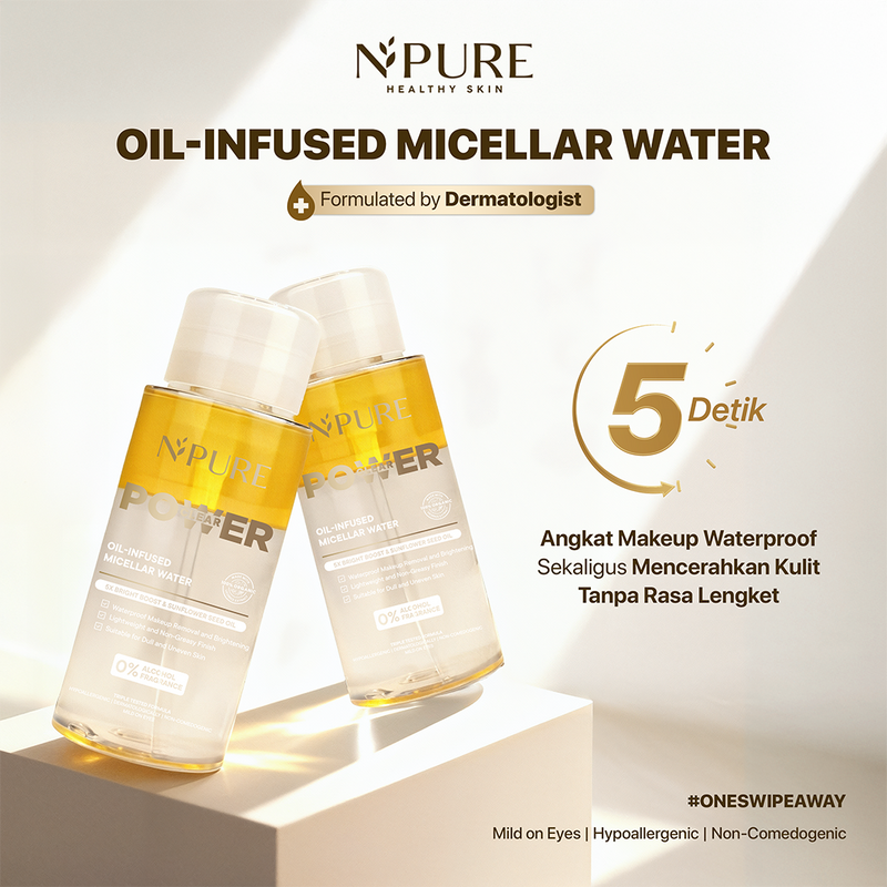 【NEW LAUNCH】NPURE POWER CLEAR OIL-INFUSED MICELLAR WATER / Pembersih Wajah / Oil Cleanser