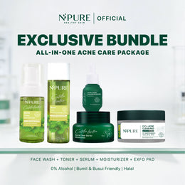 NPURE Exclusive Bundle All-In-One Acne Care Package - 5 Pcs Cica Series