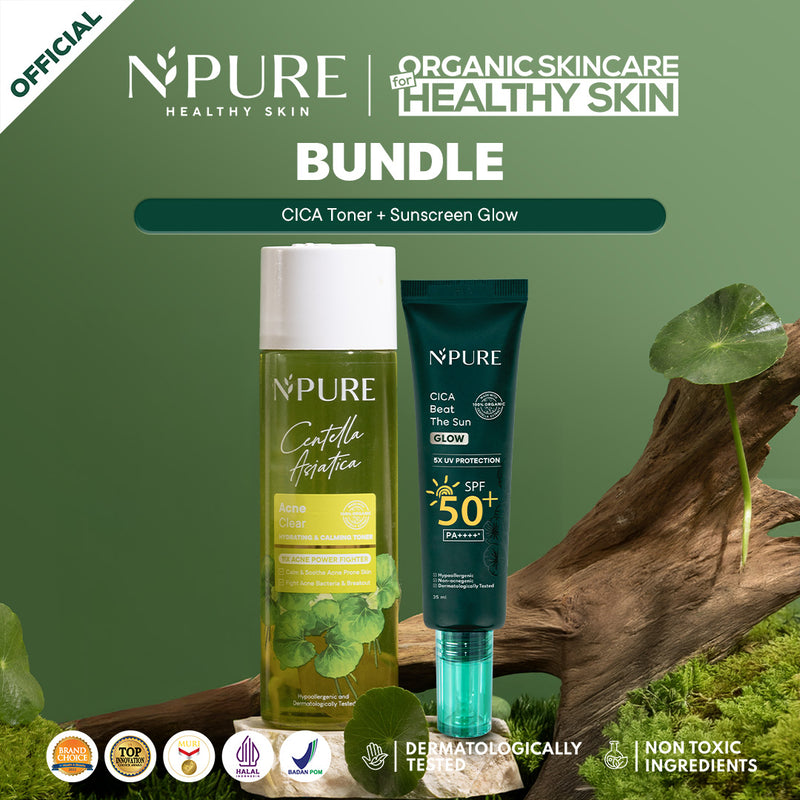 Bundling Cica Toner 150ml & Sunscreen Glow