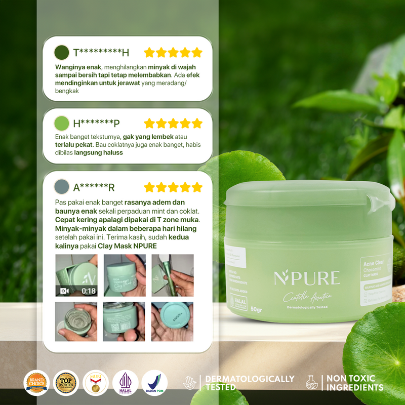 NPURE CENTELLA ASIATICA ACNE CLEAR CHOCOMINT CLAY MASK