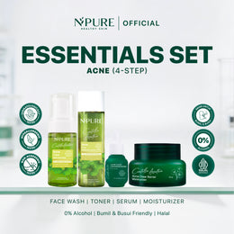 NPURE Paket 4 PCS Cleanser | Toner | Serum  | Moisturizer