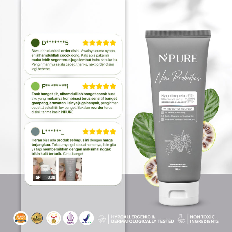 NPURE Noni Hypoallergenic Gentle Gel Cleanser 100ml