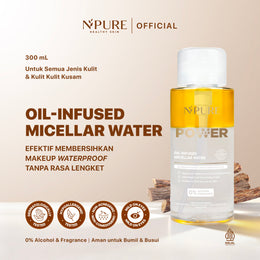 NPURE POWER CLEAR OIL-INFUSED MICELLAR WATER / Pembersih Wajah / Oil Cleanser