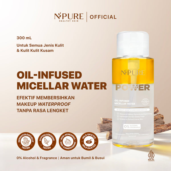 NPURE POWER CLEAR OIL-INFUSED MICELLAR WATER / Pembersih Wajah / Oil Cleanser