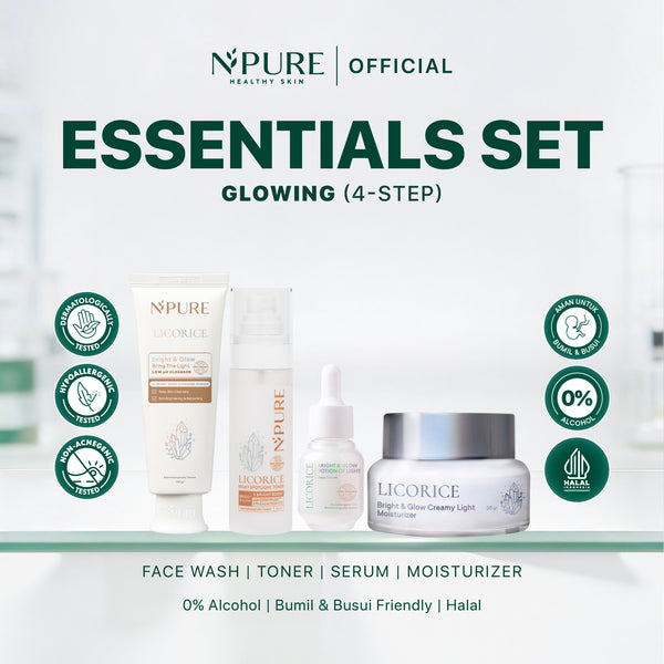 NPURE Paket 4 PCS Cleanser | Toner | Serum  | Moisturizer