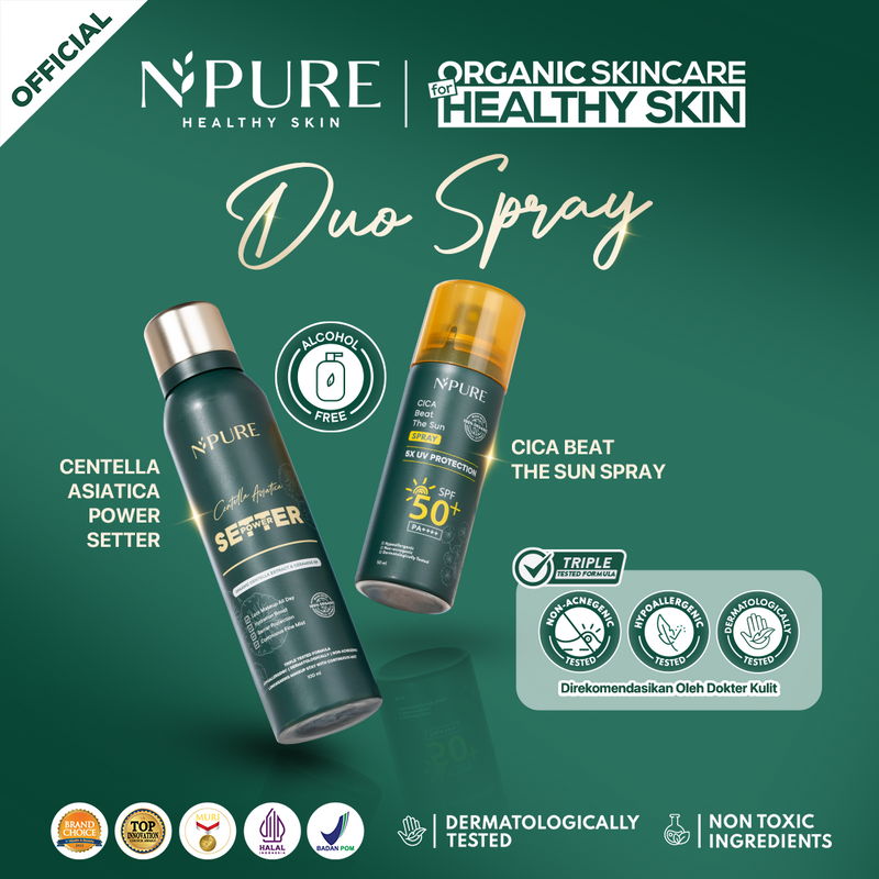 NPURE Duo Spray Protection - Bundling Sunscreen Spray & Setting Spray