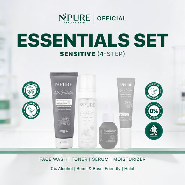 NPURE Paket 4 PCS Cleanser | Toner | Serum  | Moisturizer