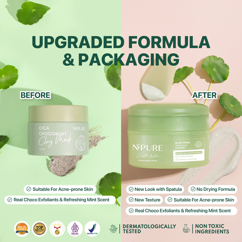 NPURE CENTELLA ASIATICA ACNE CLEAR CHOCOMINT CLAY MASK