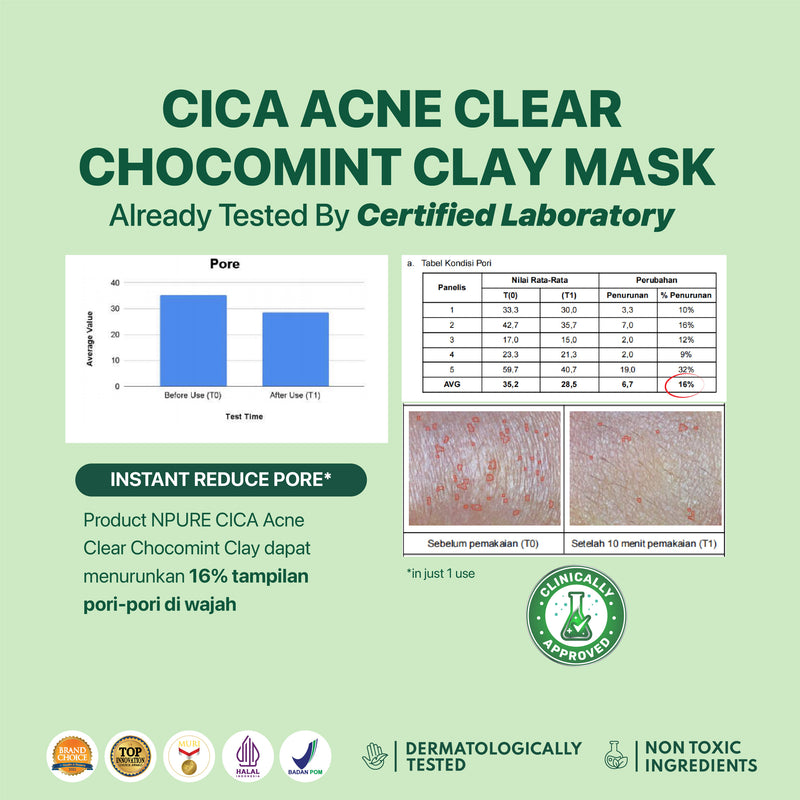 NPURE CENTELLA ASIATICA ACNE CLEAR CHOCOMINT CLAY MASK