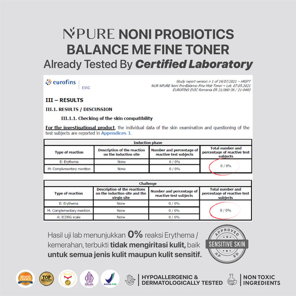 NPURE NONI PROBIOTICS "BALANCE ME" FINE TONER