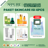 NPURE Paket 4 PCS, Cleanser | Toner | Serum  | Moisturizer