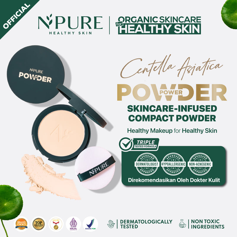 [TASYA FARASYA APPROVED] NPURE Centella Asiatica Power Powder / Bedak / Powder Fondation / Powder For Acne Skin / Bedak Kulit Berjerawat