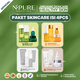 NPURE Paket 4 PCS, Cleanser | Toner | Serum  | Moisturizer