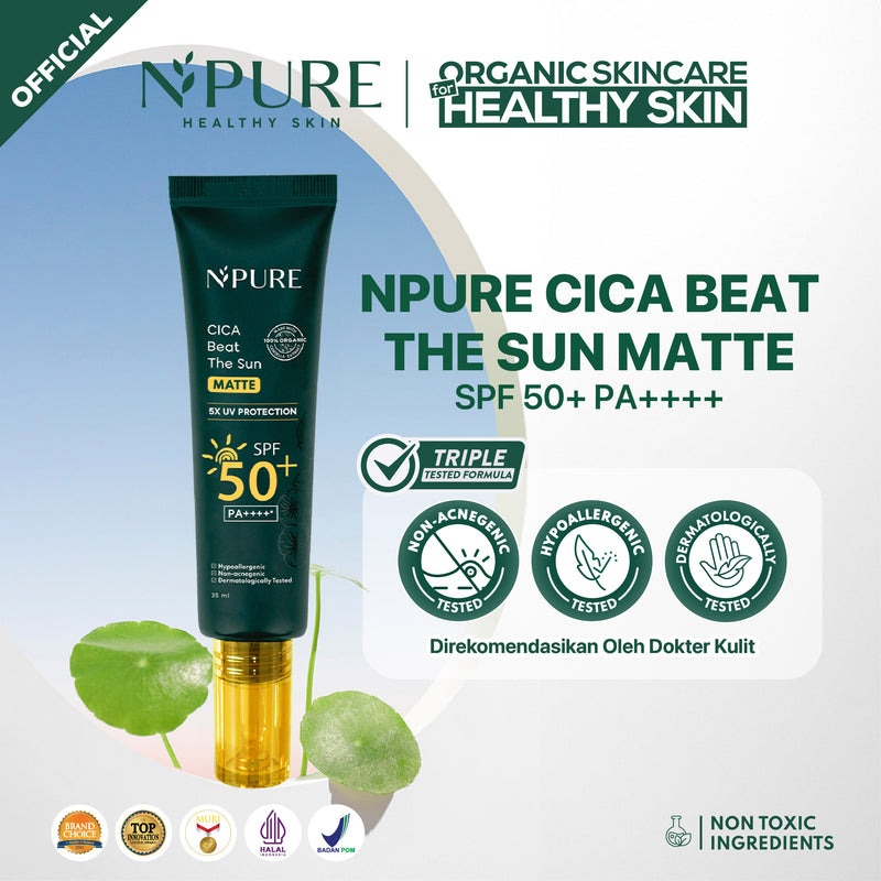 NPURE NPURE SUNSCREEN CICA BEAT THE SUN MATTE SPF 50+ PA++++