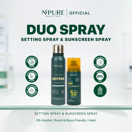 NPURE Duo Spray Protection - Bundling Sunscreen Spray & Setting Spray