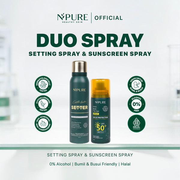 NPURE Duo Spray Protection - Bundling Sunscreen Spray & Setting Spray