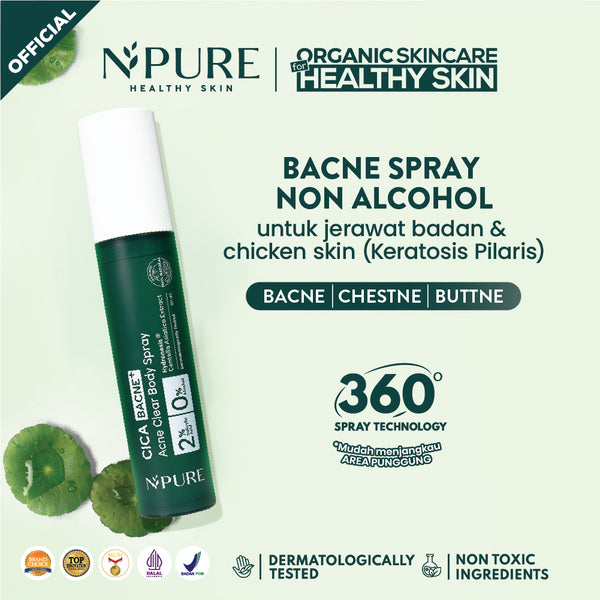 NPURE Bacne Spray Untuk Jerawat Punggung & Badan