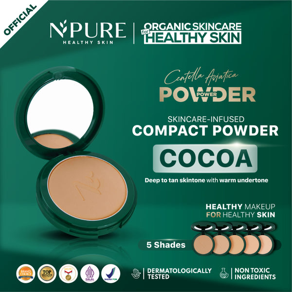 [TASYA FARASYA APPROVED] NPURE Centella Asiatica Power Powder / Bedak / Powder Fondation / Powder For Acne Skin / Bedak Kulit Berjerawat