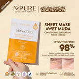 NPURE 6 pcs Sheet Mask Cica/Noni/Marigold/Licorice (bundling)