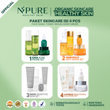 NPURE Paket 4 PCS, Cleanser | Toner | Serum  | Moisturizer