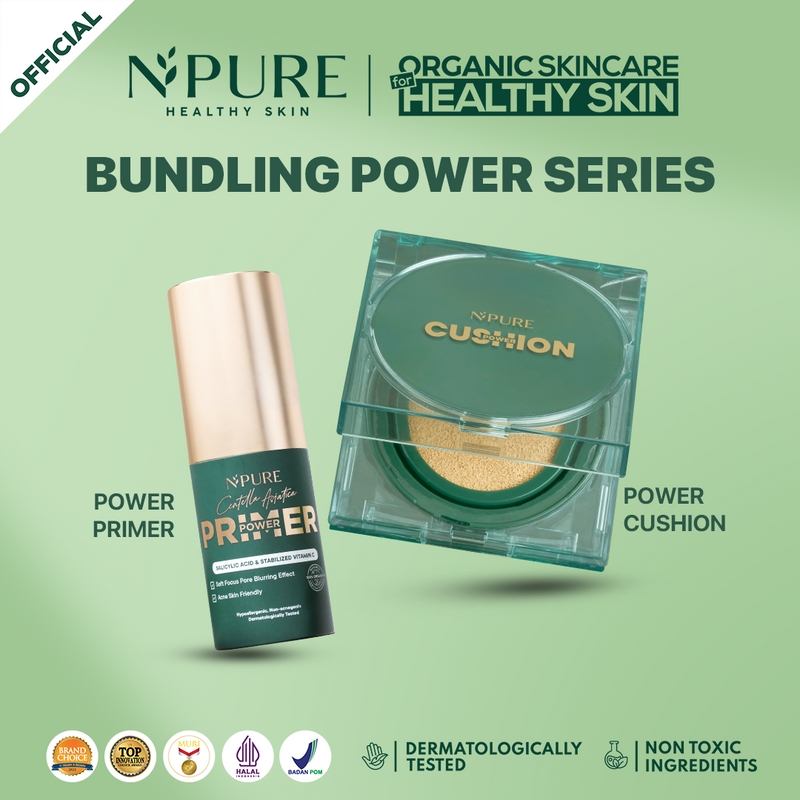 NPURE BUNDLING CENTELLA ASIATICA FLAWLESS MATTE POWER CUSHION + POWER PRIMER