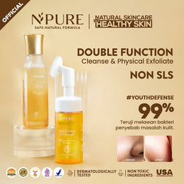NPURE Paket Marigold Deep-Cleanse Facial Wash + Marigold Clearing Petal Toner