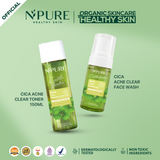 NPURE PAKET Face Toner + Face Wash (Cica Series)