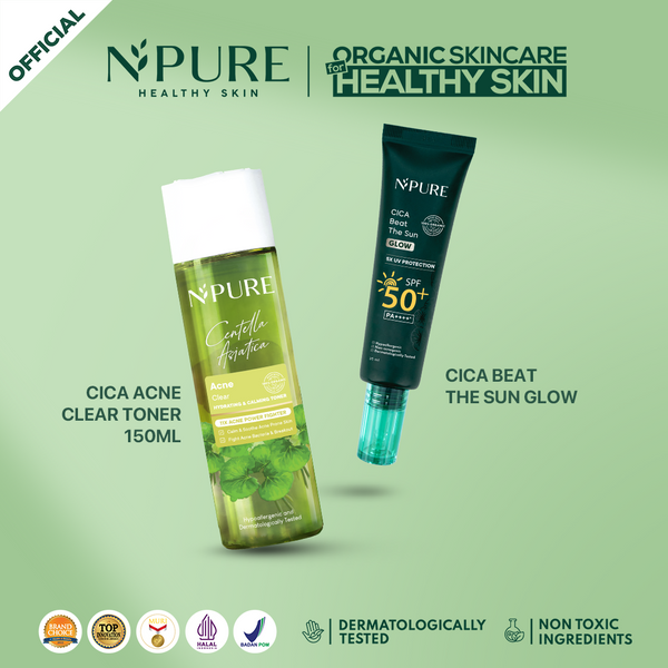 Bundling Cica Toner 150ml & Sunscreen Glow