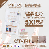 NPURE LICORICE ULTRA LIGHT COMPLETE FACE ESSENCE SHEET MASK